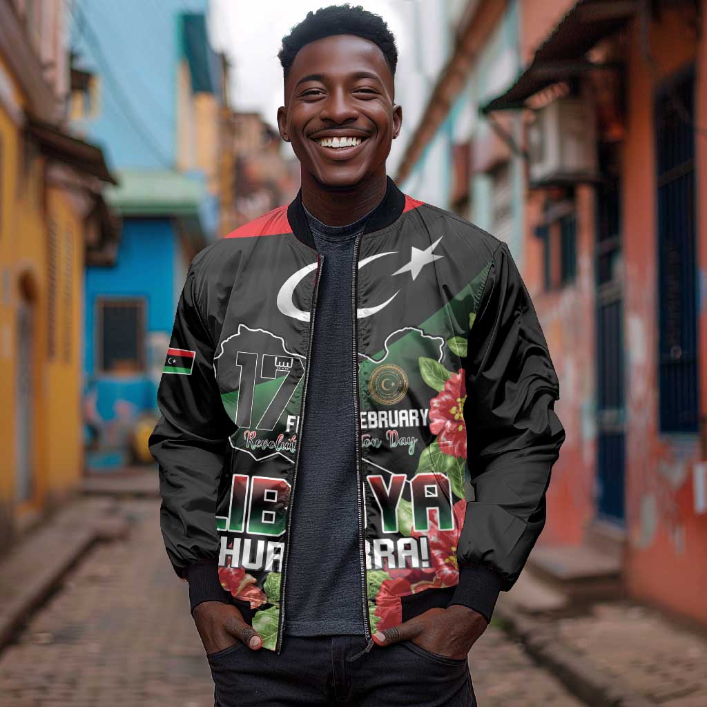 Personalized Libya Bomber Jacket February 17th Revolution - African Pride