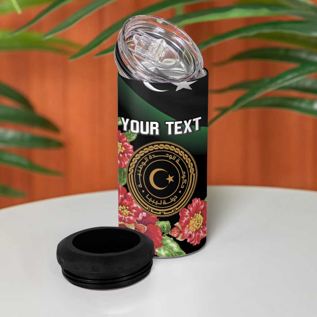 Personalized Libya 4 in 1 Can Cooler Tumbler February 17th Revolution - African Pride