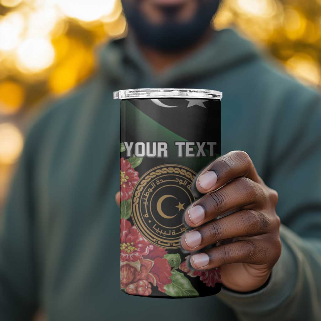 Personalized Libya 4 in 1 Can Cooler Tumbler February 17th Revolution - African Pride