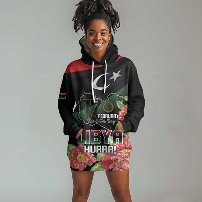Personalized Libya Hoodie Dress February 17th Revolution - African Pride