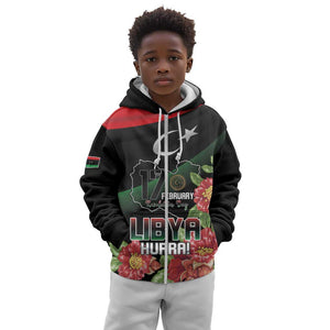 Personalized Libya Kid Hoodie February 17th Revolution - African Pride