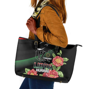 Libya Leather Tote Bag February 17th Revolution - African Pride