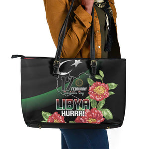 Libya Leather Tote Bag February 17th Revolution - African Pride