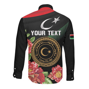 Personalized Libya Long Sleeve Button Shirt February 17th Revolution - African Pride