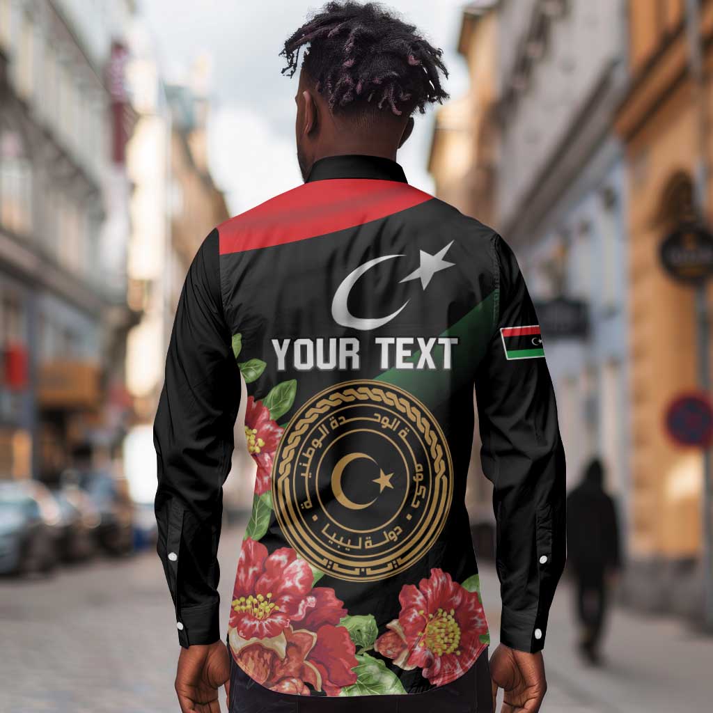 Personalized Libya Long Sleeve Button Shirt February 17th Revolution - African Pride