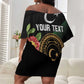 Personalized Libya Off Shoulder Short Dress February 17th Revolution - African Pride