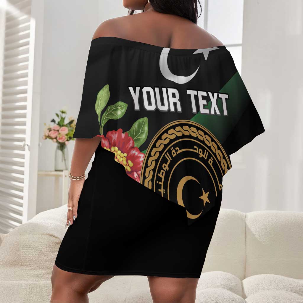 Personalized Libya Off Shoulder Short Dress February 17th Revolution - African Pride