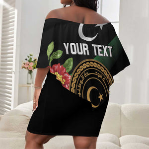 Personalized Libya Off Shoulder Short Dress February 17th Revolution - African Pride