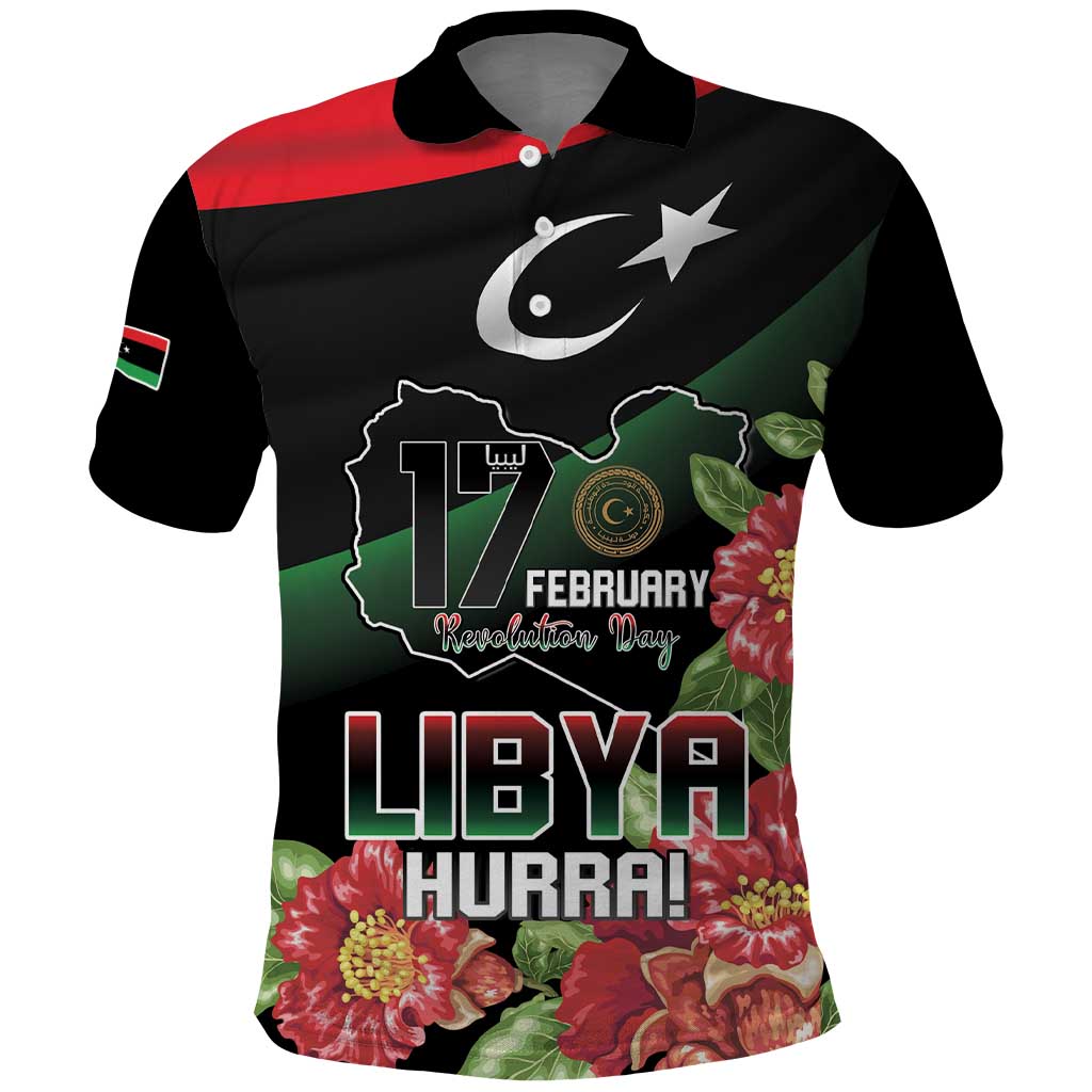 Personalized Libya Polo Shirt February 17th Revolution - African Pride