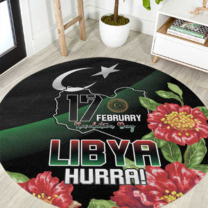 Libya Round Carpet February 17th Revolution - African Pride