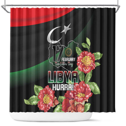 Libya Shower Curtain February 17th Revolution - African Pride
