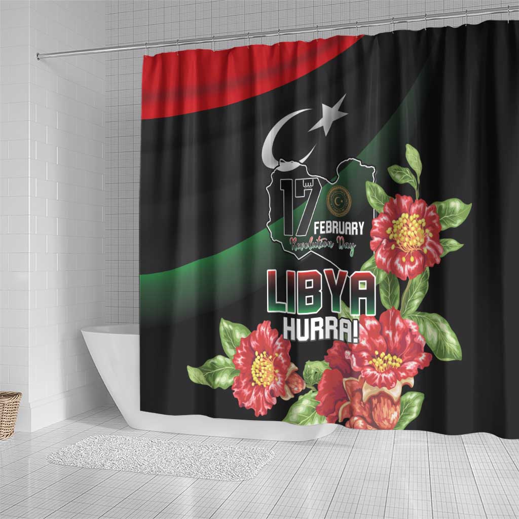 Libya Shower Curtain February 17th Revolution - African Pride