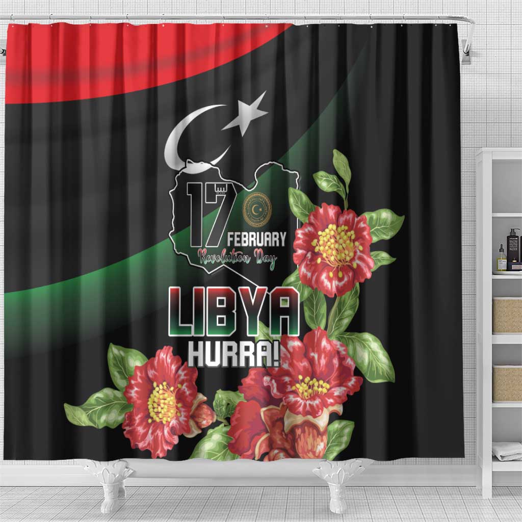 Libya Shower Curtain February 17th Revolution - African Pride