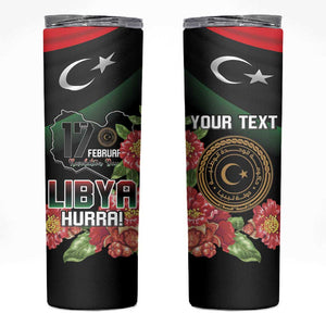 Personalized Libya Skinny Tumbler February 17th Revolution - African Pride
