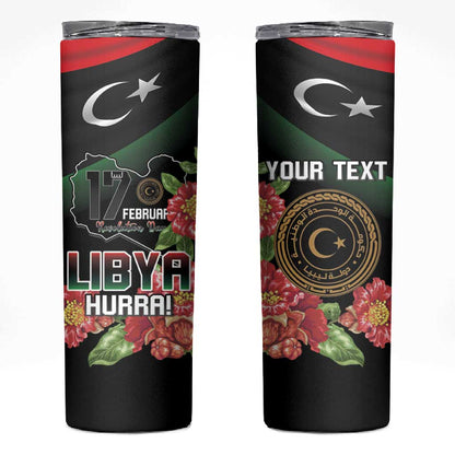Personalized Libya Skinny Tumbler February 17th Revolution - African Pride