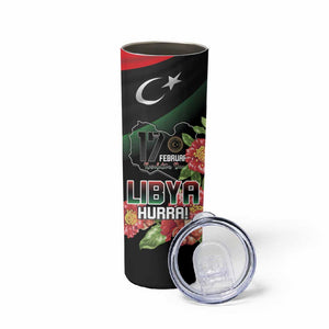 Personalized Libya Skinny Tumbler February 17th Revolution - African Pride
