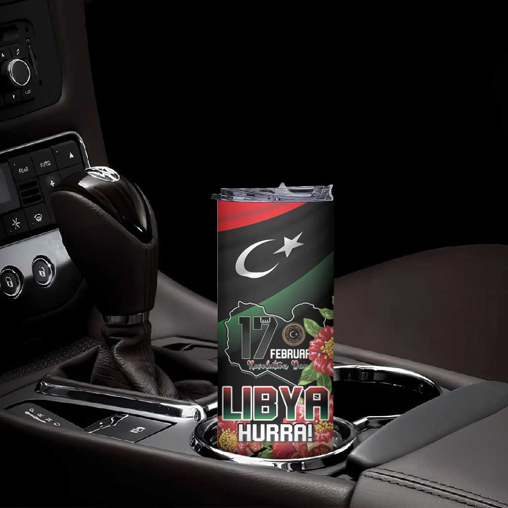 Personalized Libya Skinny Tumbler February 17th Revolution - African Pride