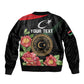 Personalized Libya Sleeve Zip Bomber Jacket February 17th Revolution - African Pride