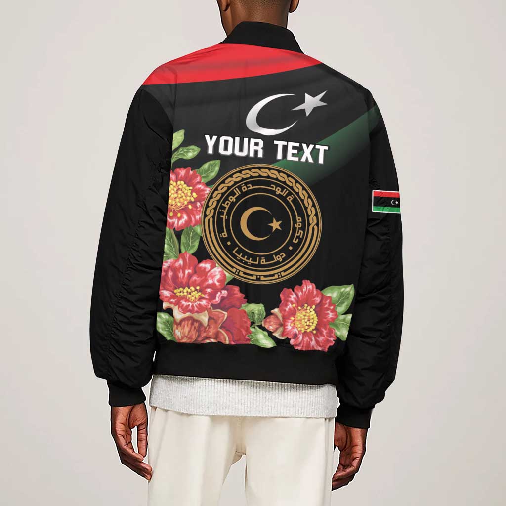 Personalized Libya Sleeve Zip Bomber Jacket February 17th Revolution - African Pride