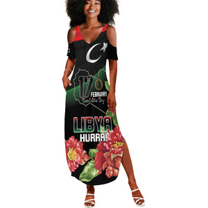 Personalized Libya Summer Maxi Dress February 17th Revolution - African Pride