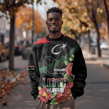 Personalized Libya Sweatshirt February 17th Revolution - African Pride