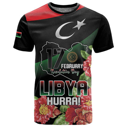 Personalized Libya T shirt February 17th Revolution - African Pride