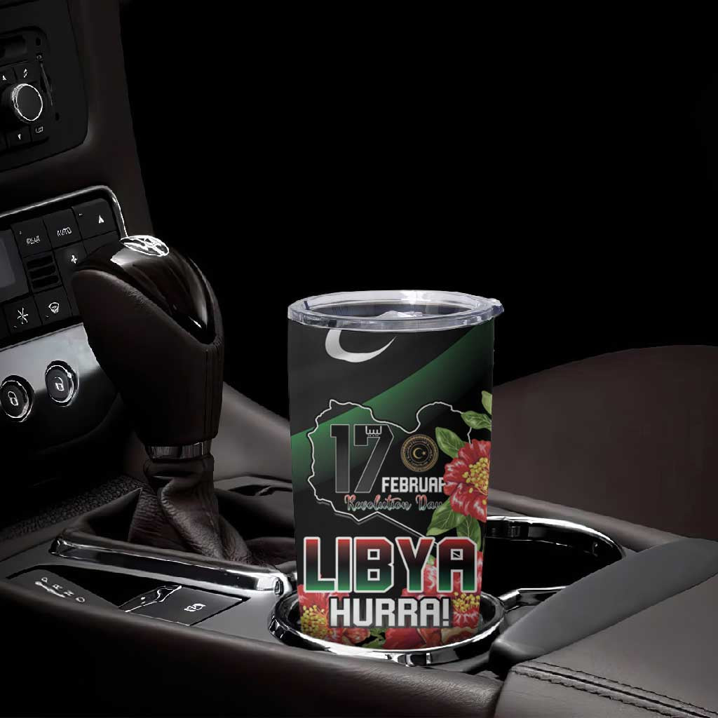 Personalized Libya Tumbler Cup February 17th Revolution - African Pride