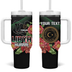 Personalized Libya Tumbler With Handle February 17th Revolution - African Pride