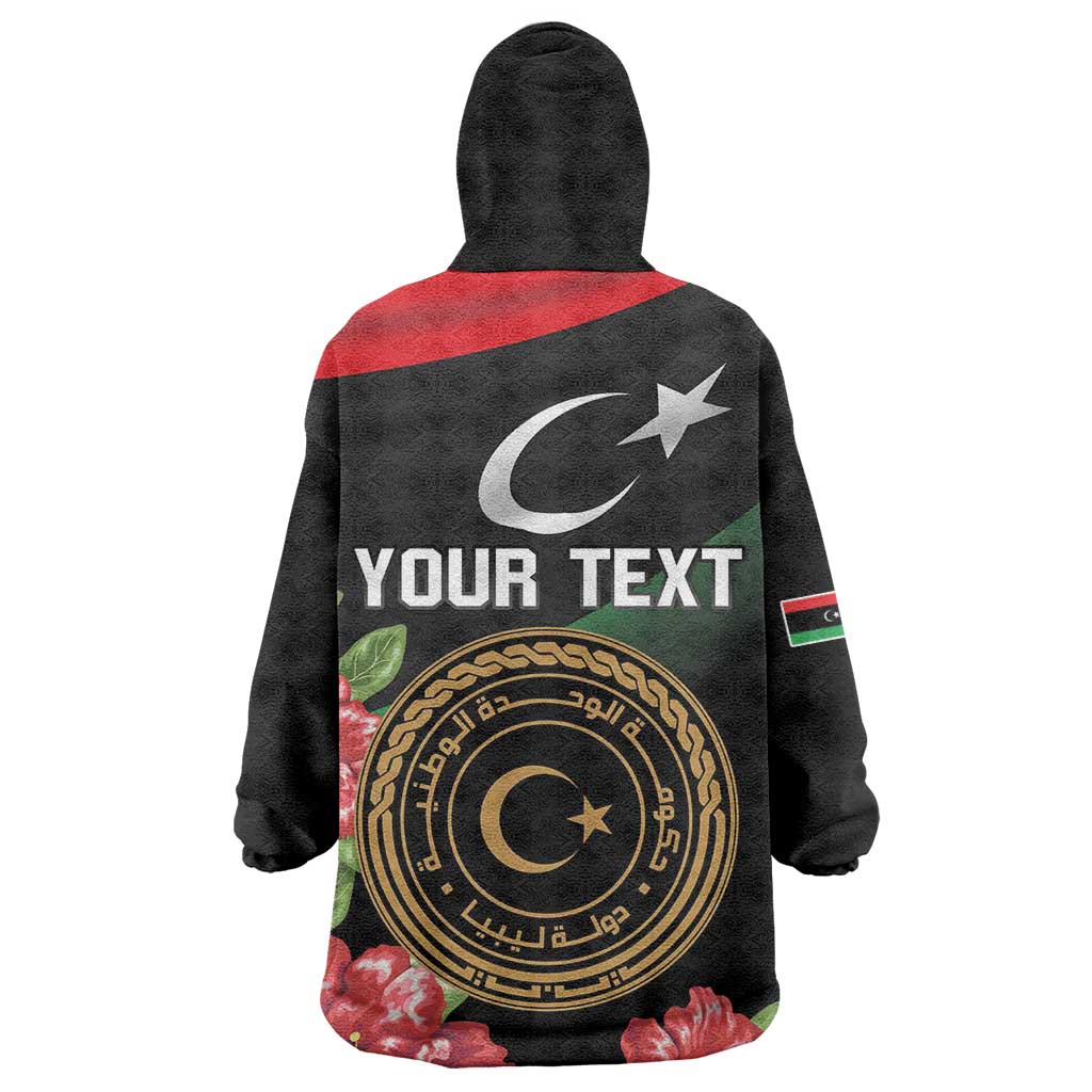 Personalized Libya Wearable Blanket Hoodie February 17th Revolution - African Pride