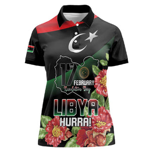 Personalized Libya Women Polo Shirt February 17th Revolution - African Pride