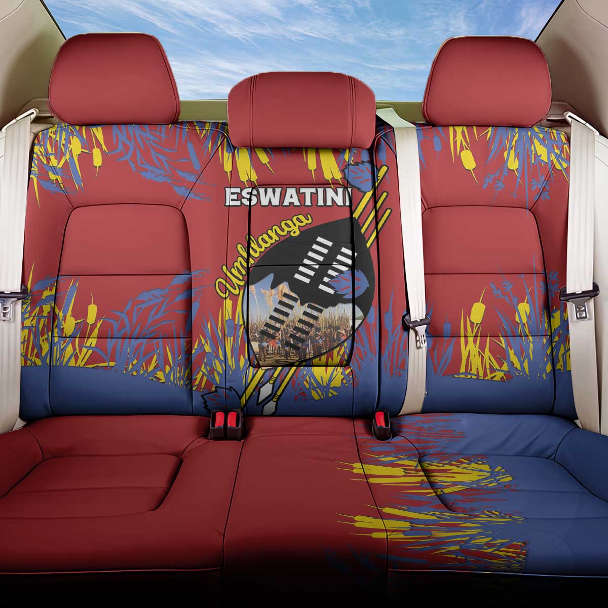 Umhlanga Reed Dance Back Car Seat Cover Eswatini Heritage - African Pride