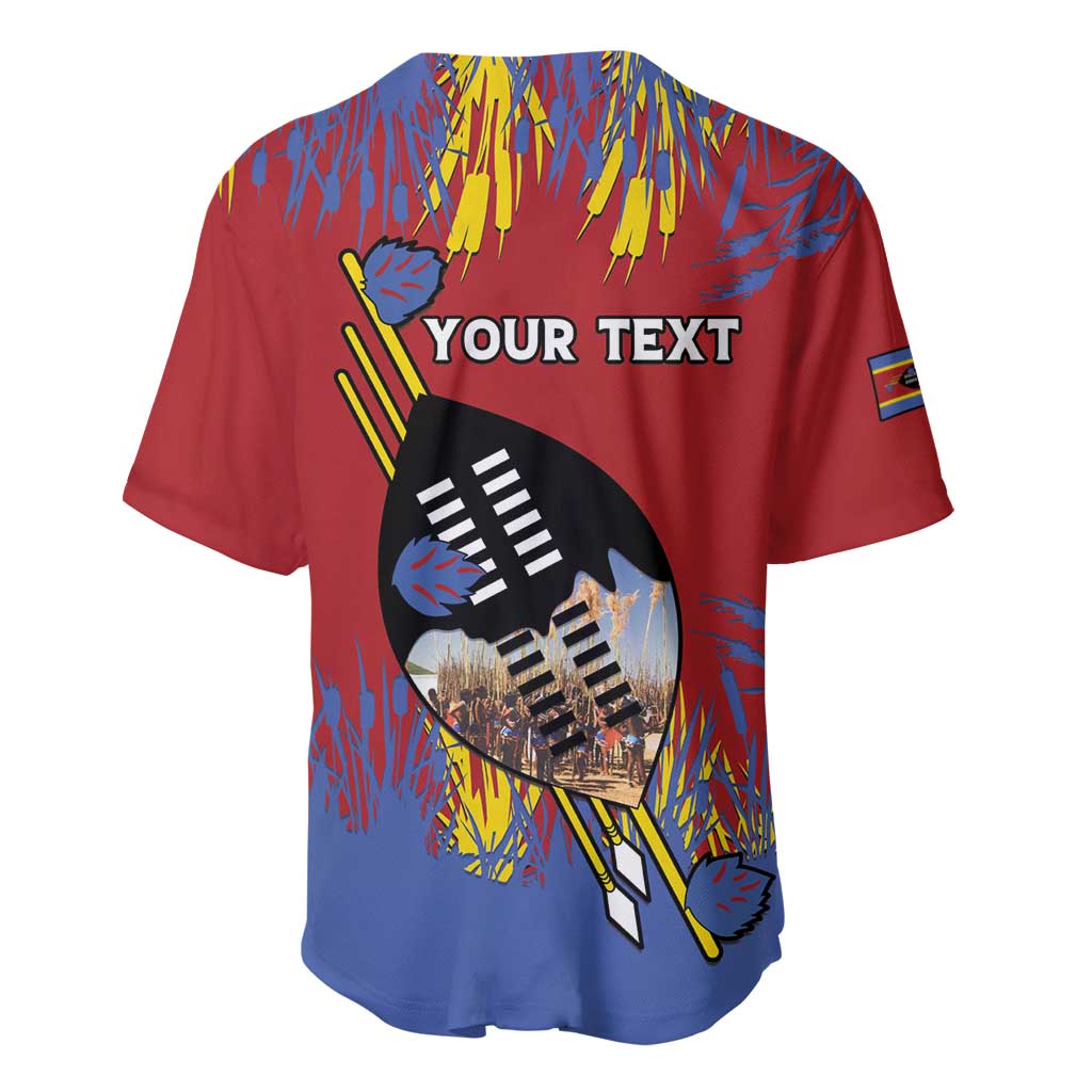 Personalized Umhlanga Reed Dance Baseball Jersey Eswatini Heritage - African Pride