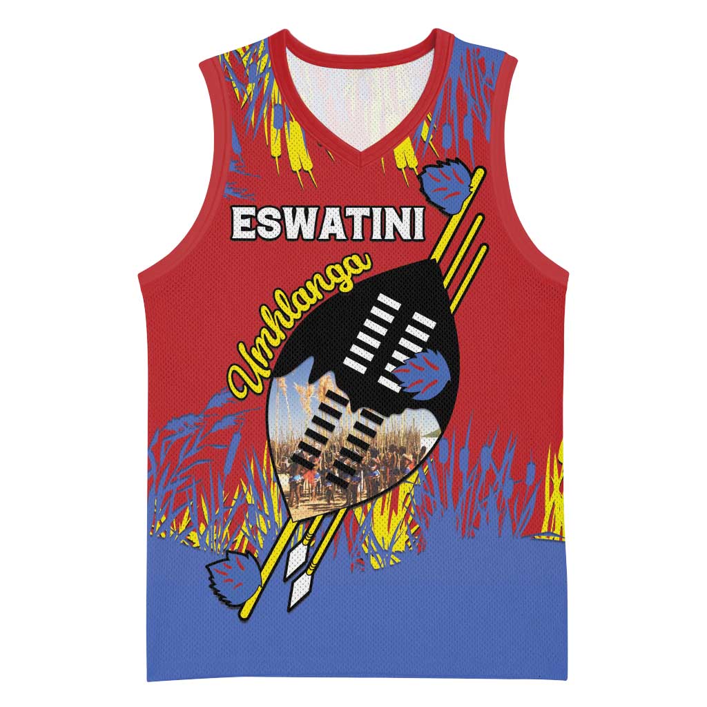 Personalized Umhlanga Reed Dance Basketball Jersey Eswatini Heritage - African Pride
