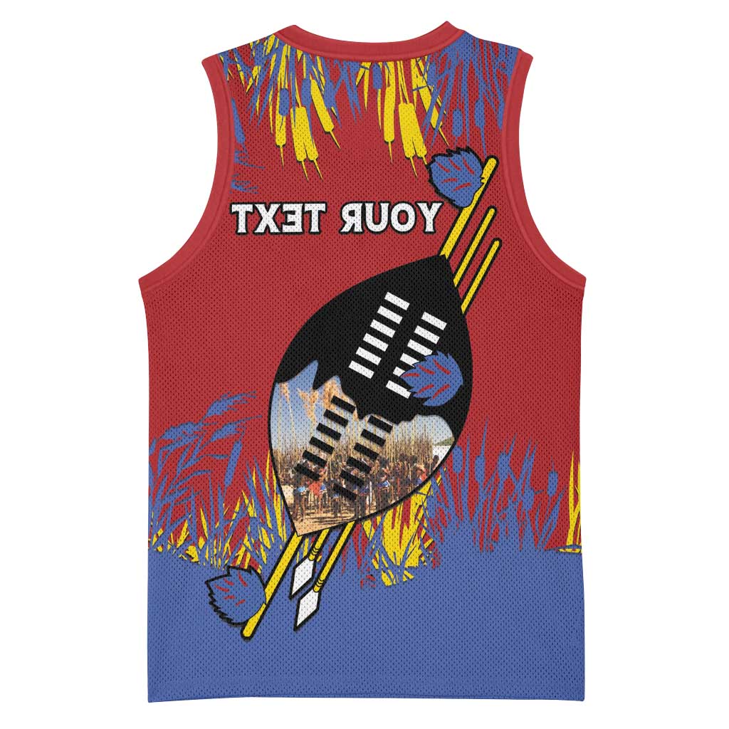 Personalized Umhlanga Reed Dance Basketball Jersey Eswatini Heritage - African Pride