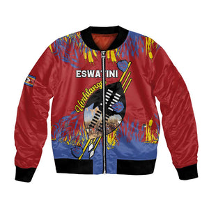Personalized Umhlanga Reed Dance Bomber Jacket Eswatini Heritage - African Pride