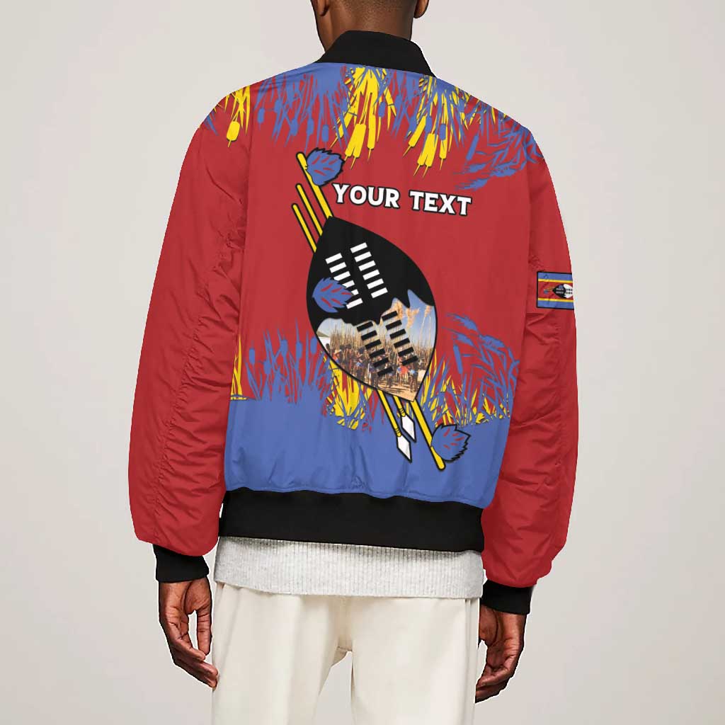 Personalized Umhlanga Reed Dance Bomber Jacket Eswatini Heritage - African Pride
