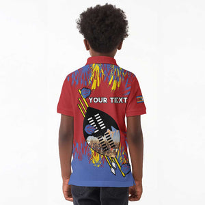 Personalized Umhlanga Reed Dance Kid Polo Shirt Eswatini Heritage - African Pride