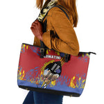 Umhlanga Reed Dance Leather Tote Bag Eswatini Heritage - African Pride