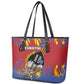 Umhlanga Reed Dance Leather Tote Bag Eswatini Heritage - African Pride