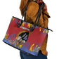 Umhlanga Reed Dance Leather Tote Bag Eswatini Heritage - African Pride