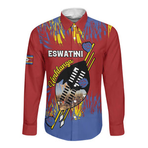 Personalized Umhlanga Reed Dance Long Sleeve Button Shirt Eswatini Heritage - African Pride