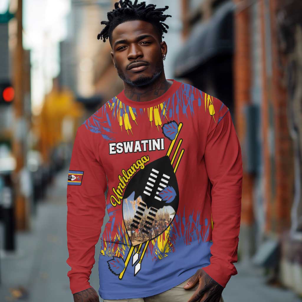 Personalized Umhlanga Reed Dance Long Sleeve Shirt Eswatini Heritage - African Pride