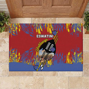 Umhlanga Reed Dance Rubber Doormat Eswatini Heritage - African Pride