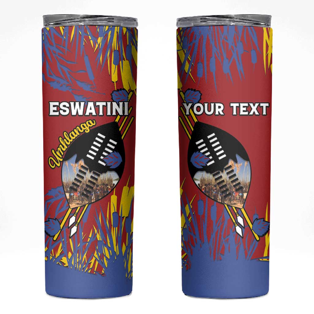 Personalized Umhlanga Reed Dance Skinny Tumbler Eswatini Heritage - African Pride