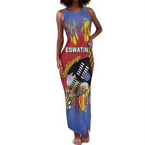 Personalized Umhlanga Reed Dance Tank Maxi Dress Eswatini Heritage - African Pride