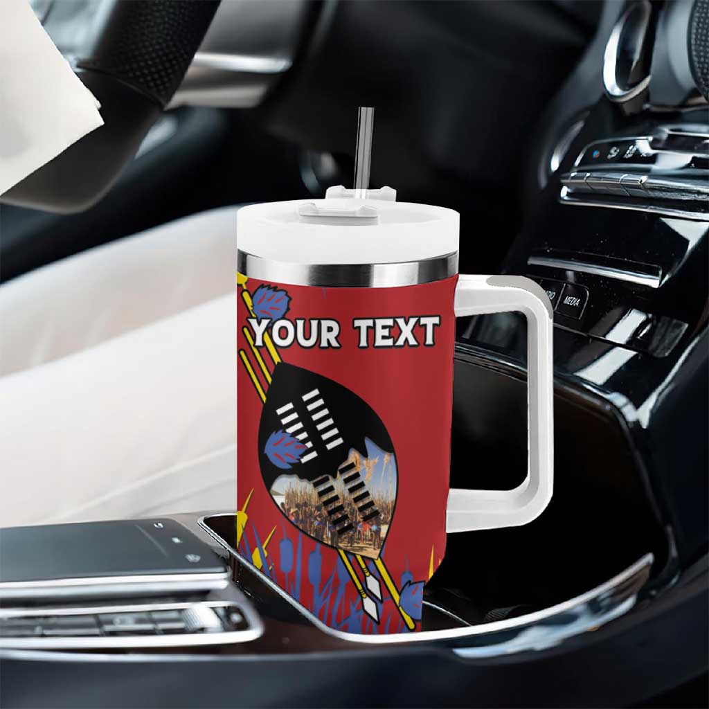 Personalized Umhlanga Reed Dance Tumbler With Handle Eswatini Heritage - African Pride