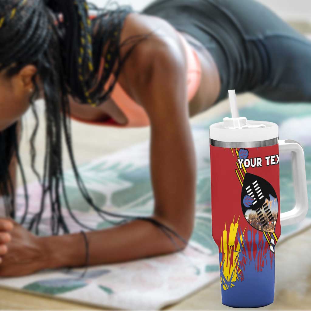 Personalized Umhlanga Reed Dance Tumbler With Handle Eswatini Heritage - African Pride