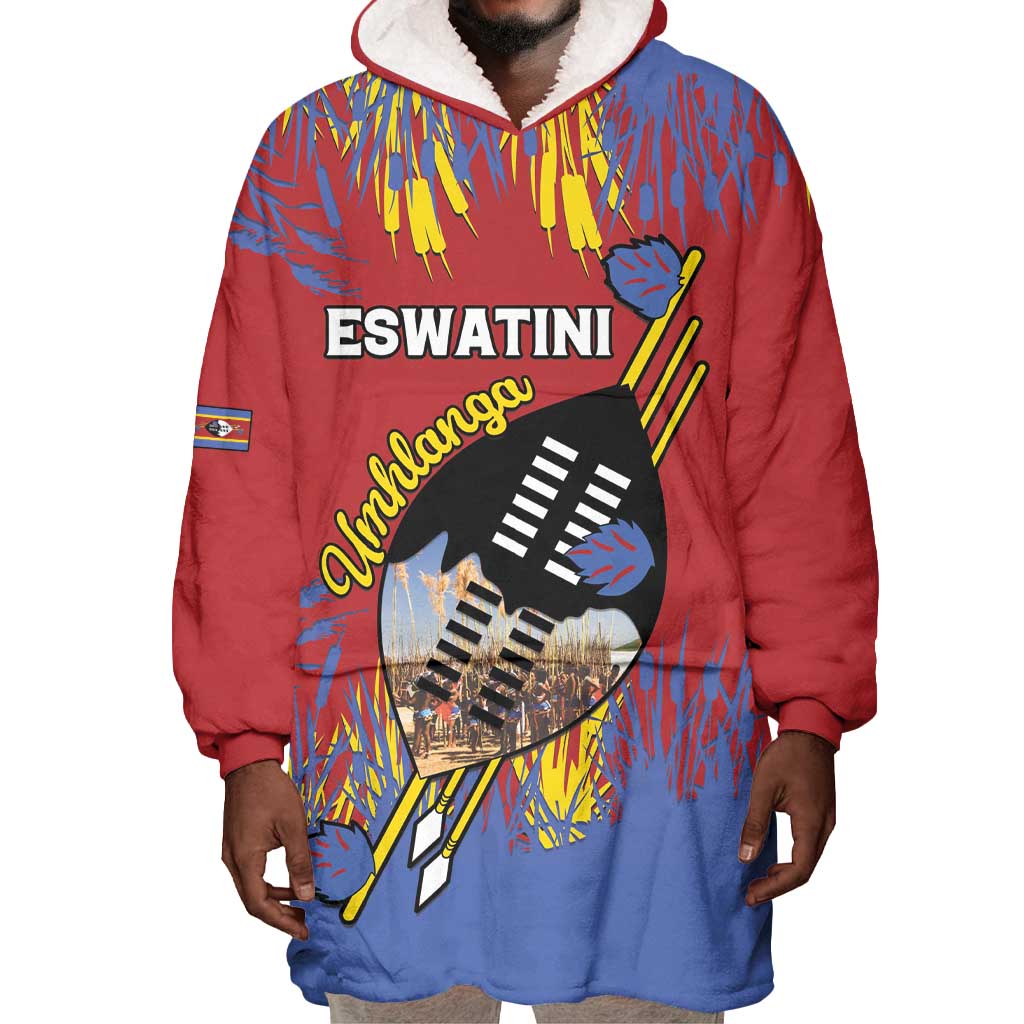 Personalized Umhlanga Reed Dance Wearable Blanket Hoodie Eswatini Heritage - African Pride