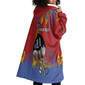 Personalized Umhlanga Reed Dance Wearable Blanket Hoodie Eswatini Heritage - African Pride