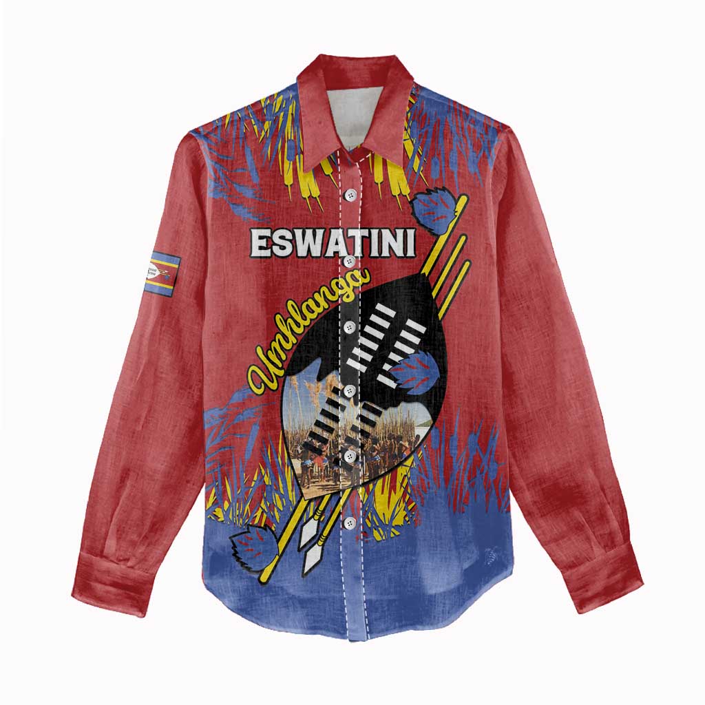 Personalized Umhlanga Reed Dance Women Casual Shirt Eswatini Heritage - African Pride